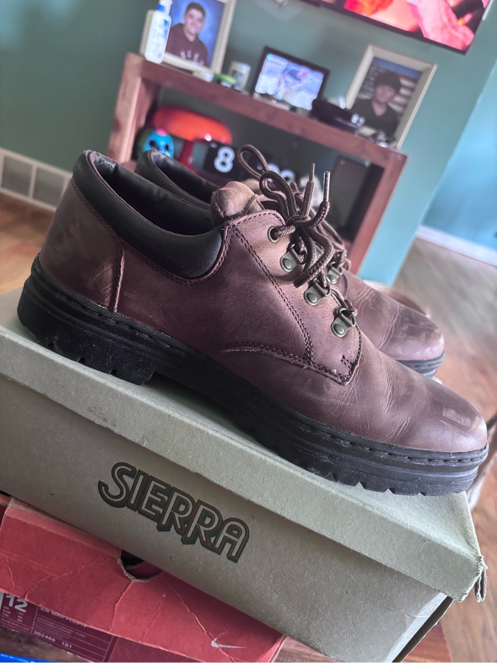 Serra Brown Leather Lace-Up Derby Shoes